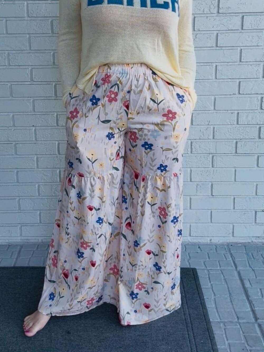 Floral Wide Leg Pants